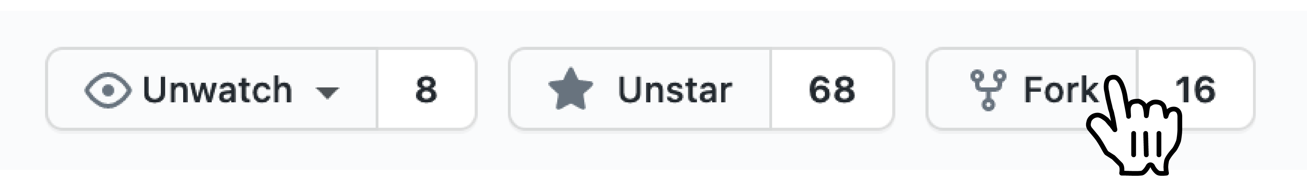 Fork button on GitHub